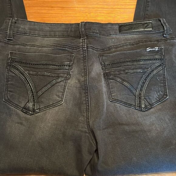 Seven7 Jeans Leggings Black 8 - Picture 4 of 11